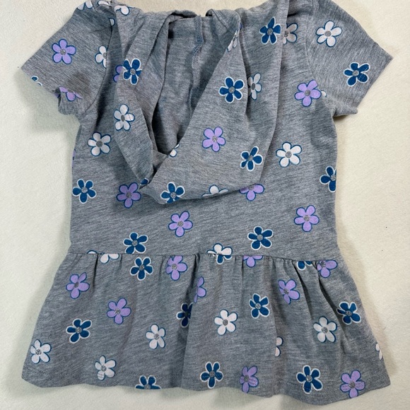 Kidgets Gray Floral Hooded Dress Size 24M - Picture 7 of 7